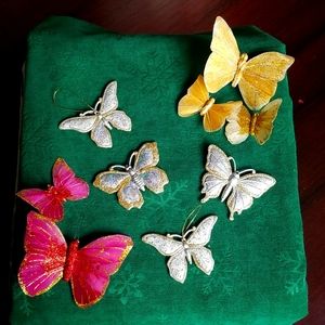 Butterfly Christmas ornaments set of 4